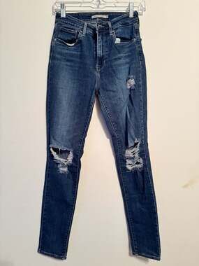 Levi's 721 High Rise Skinny Jeans Women's 27x30 Distressed